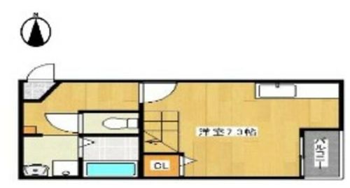 兵庫県尼崎市大島3丁目(アパート)の賃貸物件の間取り