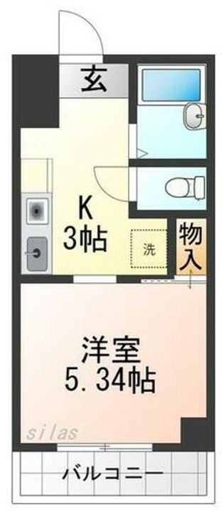 兵庫県西宮市戸田町(マンション)の賃貸物件の間取り