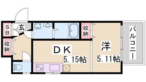 兵庫県神戸市兵庫区湊町3丁目(マンション)の賃貸物件の間取り