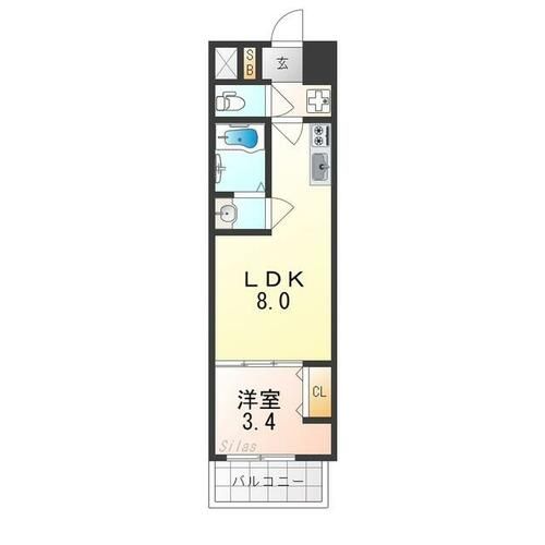 大阪府大阪市平野区加美東5丁目(マンション)の賃貸物件の間取り