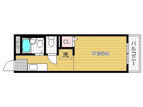 ヴィラージュみのお A305の間取り