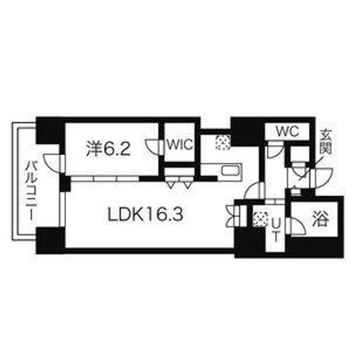 北海道札幌市中央区南四条東4丁目(マンション)の賃貸物件の間取り