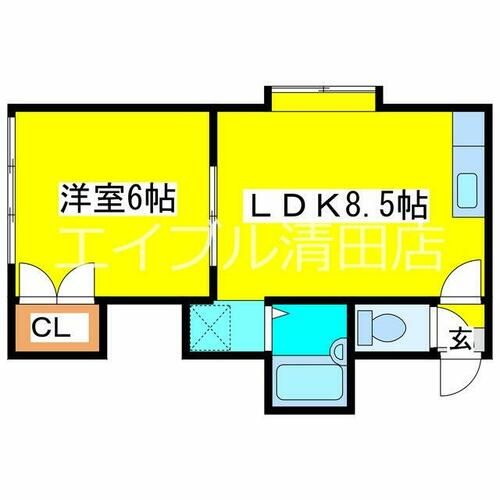 フローレンス美しが丘103の間取り
