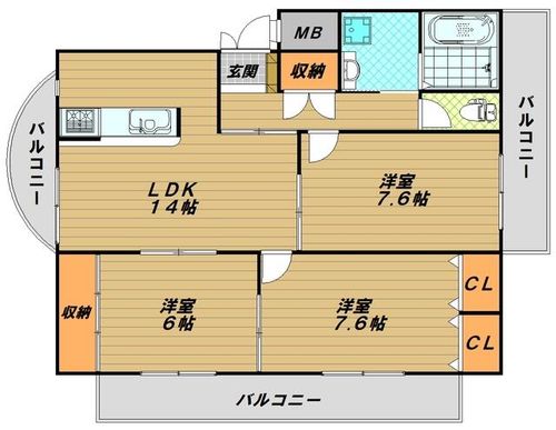 行幸マンションの間取り