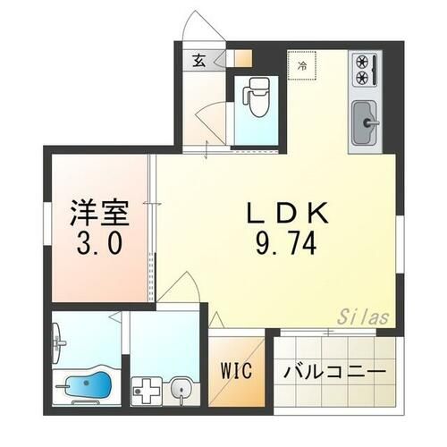 大阪府堺市堺区南島町1丁(アパート)の賃貸物件の間取り