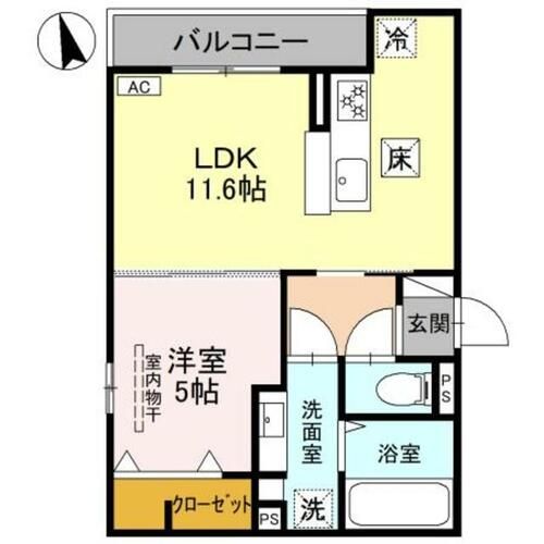兵庫県尼崎市塚口本町2丁目(アパート)の賃貸物件の間取り