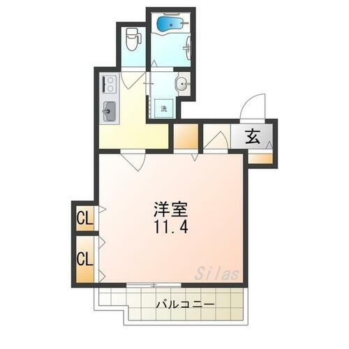 大阪府大東市太子田3丁目(アパート)の賃貸物件の間取り