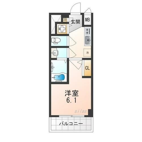 大阪府大阪市大正区三軒家東4丁目(マンション)の賃貸物件の間取り