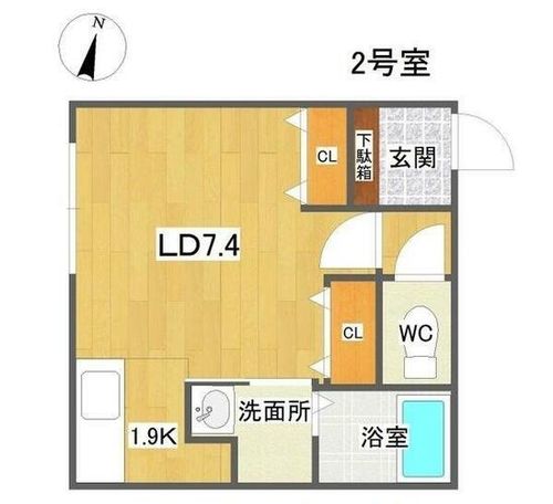 北海道札幌市中央区大通東7丁目(マンション)の賃貸物件の間取り
