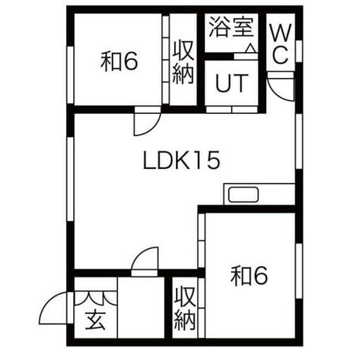 北海道札幌市手稲区曙四条3丁目(アパート)の賃貸物件の間取り