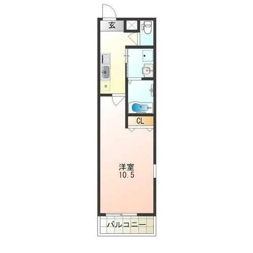 大阪府吹田市垂水町1丁目(アパート)の賃貸物件の間取り