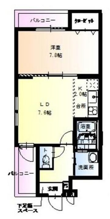 大阪府大阪市東淀川区南江口1丁目(アパート)の賃貸物件の間取り