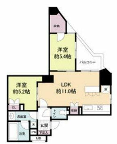 ラ・ヴィータ日本橋の間取り