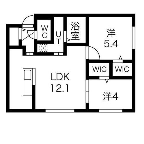 北海道札幌市西区琴似四条7丁目(マンション)の賃貸物件の間取り