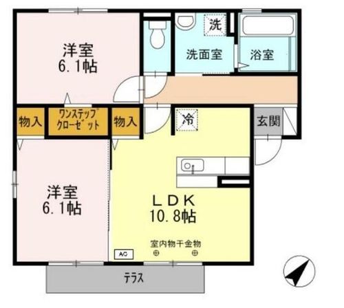 コンフォート上原田 B棟の間取り