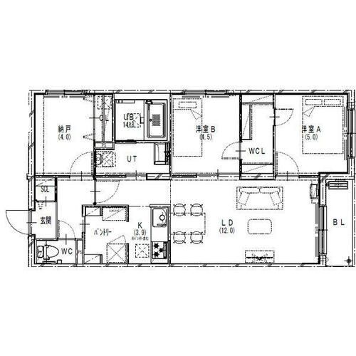 北海道札幌市西区発寒九条11丁目(マンション)の賃貸物件の間取り