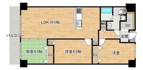 朝日プラザ千里北 C棟の間取り