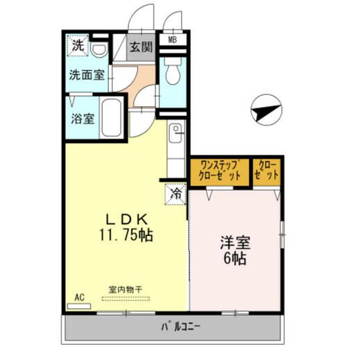 兵庫県宝塚市旭町1丁目(アパート)の賃貸物件の間取り