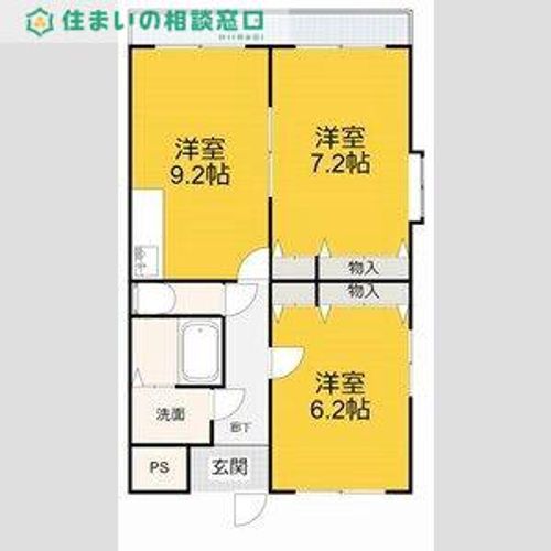 愛知県碧南市久沓町2丁目(アパート)の賃貸物件の間取り