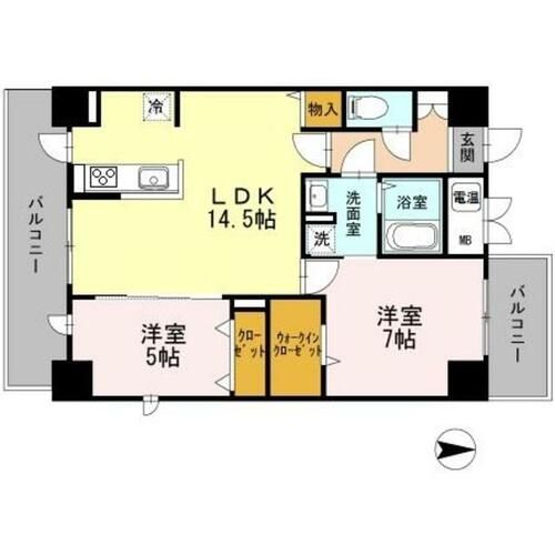 大阪府吹田市豊津町(マンション)の賃貸物件の間取り