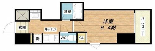 プロシード大阪梅田ポーションの間取り
