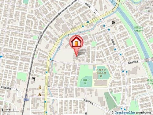 グランツリーベ篠路の地図