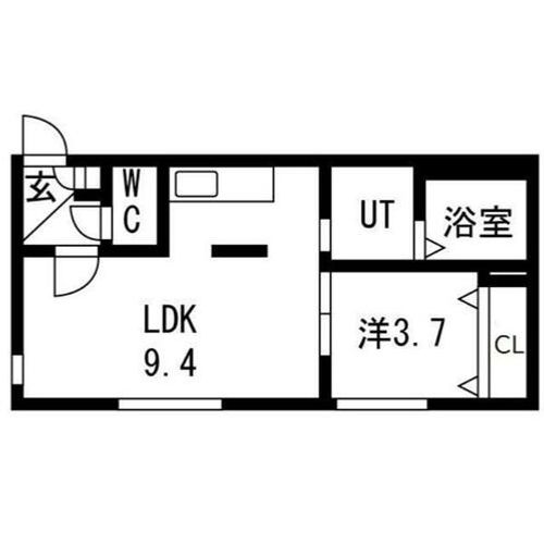 NORTH WING(南8西14MS)の間取り