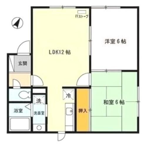 北海道札幌市手稲区西宮の沢一条5丁目(アパート)の賃貸物件の間取り