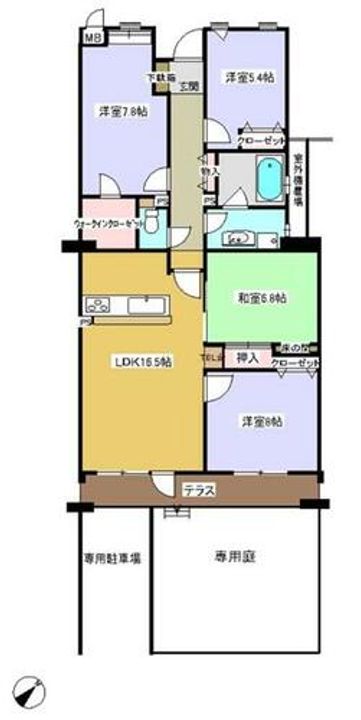 キャッスルハイツ蒲郡竹島105の間取り