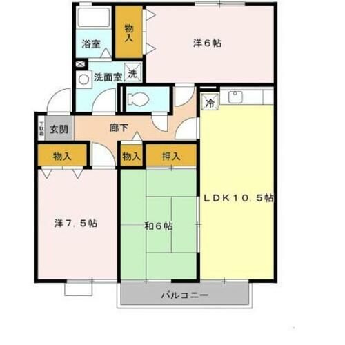 兵庫県洲本市桑間(アパート)の賃貸物件の間取り