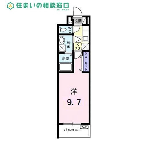 愛知県西尾市伊藤1丁目(アパート)の賃貸物件の間取り