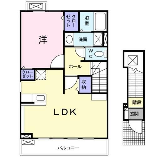 シェ モア Ⅱの間取り