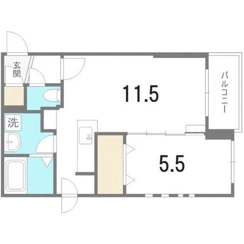 北海道札幌市手稲区手稲本町二条2丁目(マンション)の賃貸物件の間取り