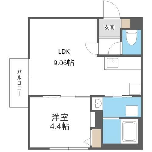 北海道札幌市西区発寒六条10丁目(マンション)の賃貸物件の間取り