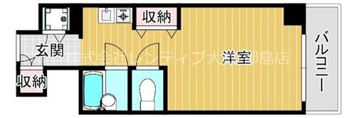 天満メゾン中塚の間取り