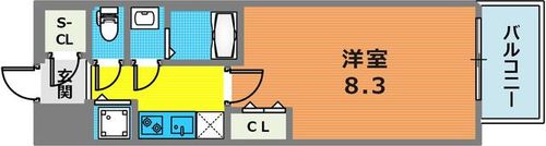 アドバンス三宮パルマ1102の間取り