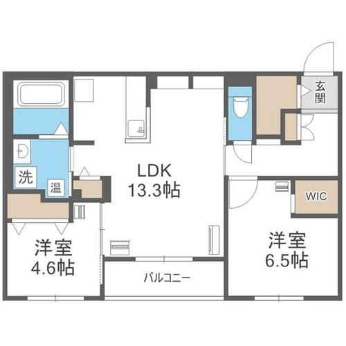 北海道札幌市中央区北五条西19丁目(マンション)の賃貸物件の間取り