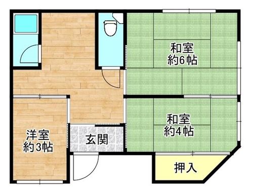大阪府大阪市旭区中宮5丁目(アパート)の賃貸物件の間取り
