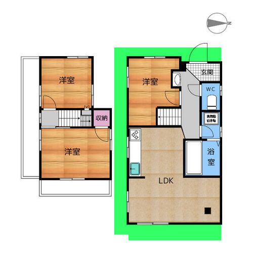 愛知県海部郡大治町大字鎌須賀字茶屋(一戸建)の賃貸物件1の間取り