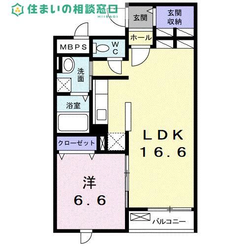愛知県碧南市住吉町3丁目(マンション)の賃貸物件の間取り