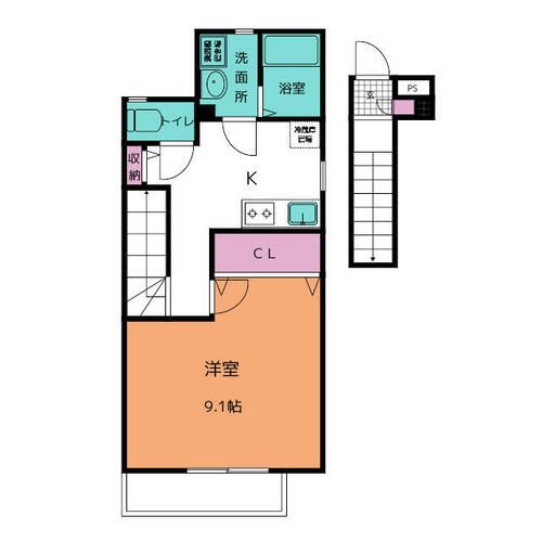 アンプルール リーブル 秀Ⅱの間取り