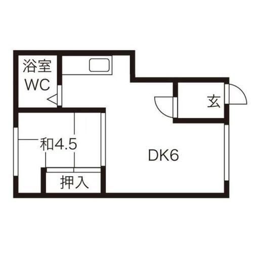 北海道札幌市手稲区曙四条3丁目(アパート)の賃貸物件の間取り