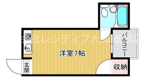 大阪府大阪市旭区中宮3丁目(マンション)の賃貸物件の間取り