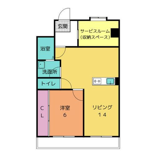 エレガンスタカネの間取り