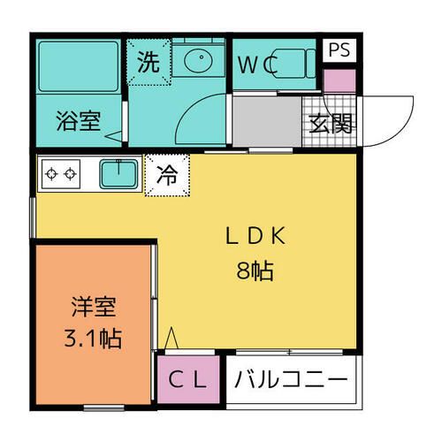 GRAND SMART山王101の間取り
