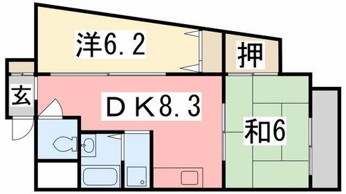 ファーストイン英賀保駅前305の間取り