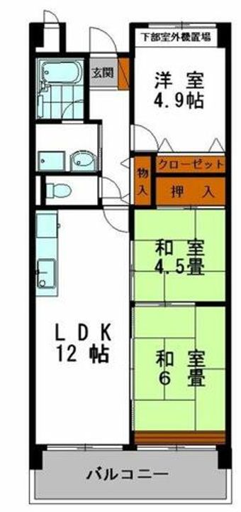 テルツォ南新在家605の間取り