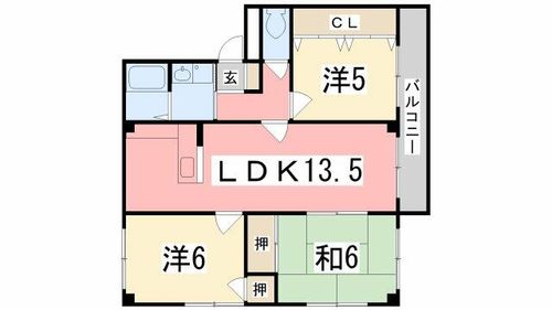 コーポエム・エヌ・中島102の間取り