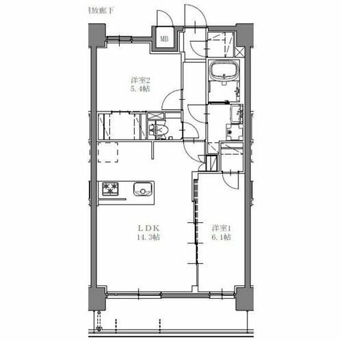 S-RESIDENCE上社aureate405の間取り