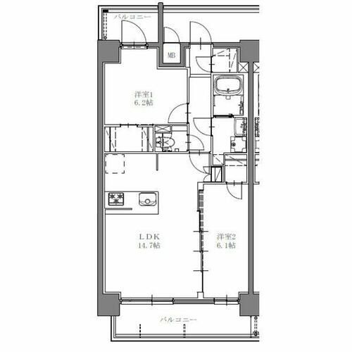 S-RESIDENCE上社aureate501の間取り